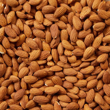 Close-up of a pile of almonds