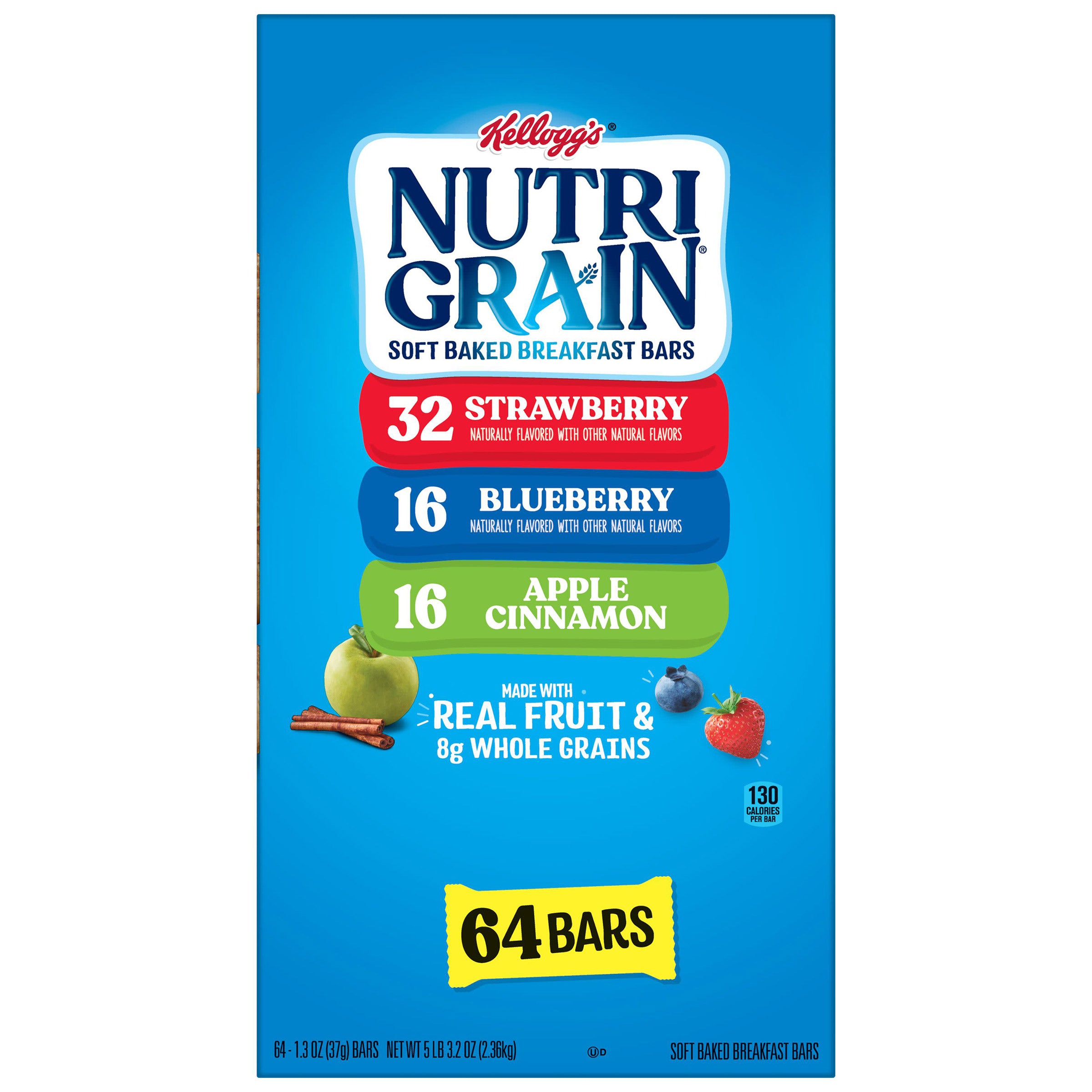 Nutri-Grain Bars, 1.3 Oz, 64-Count