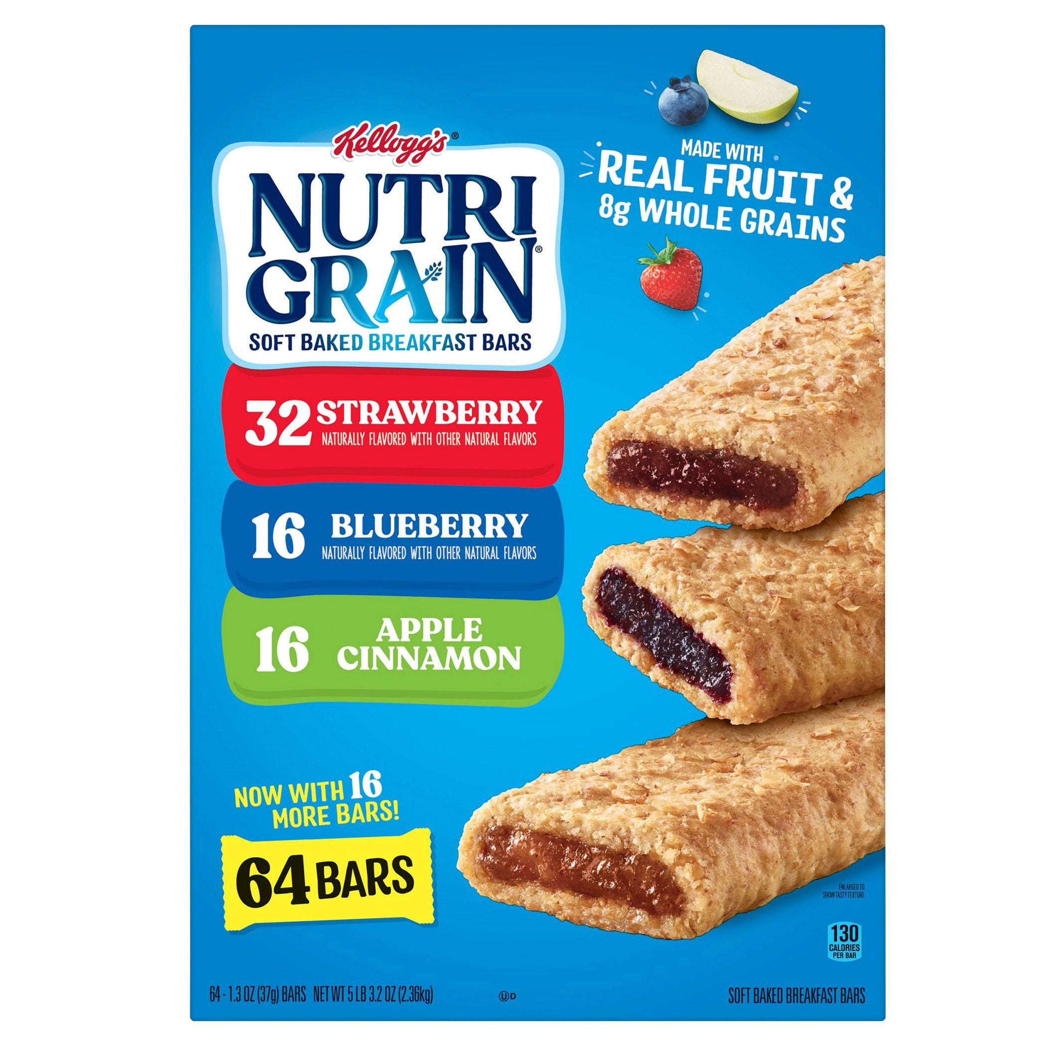 Nutri-Grain Bars, 1.3 Oz, 64-Count