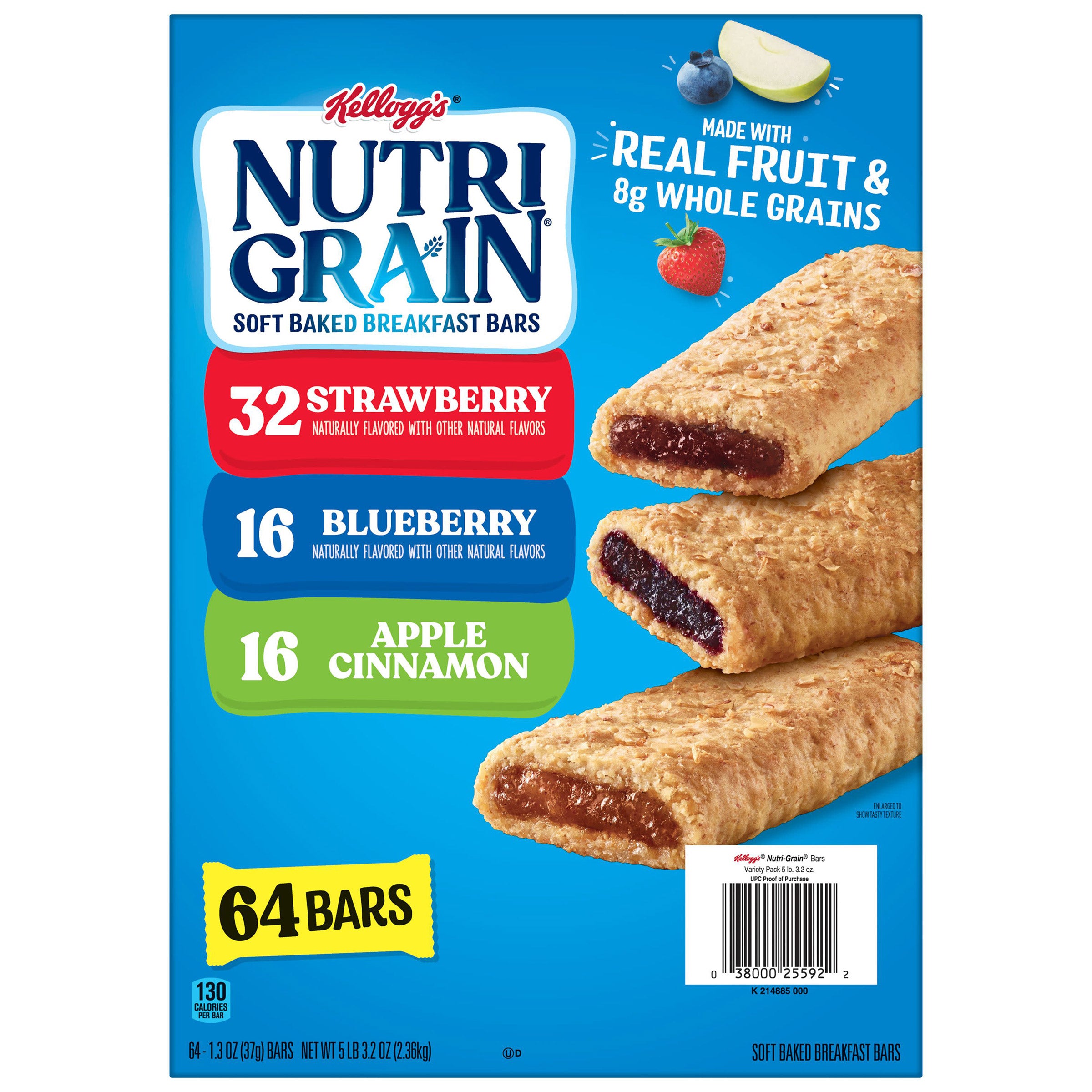 Nutri-Grain Bars, 1.3 Oz, 64-Count