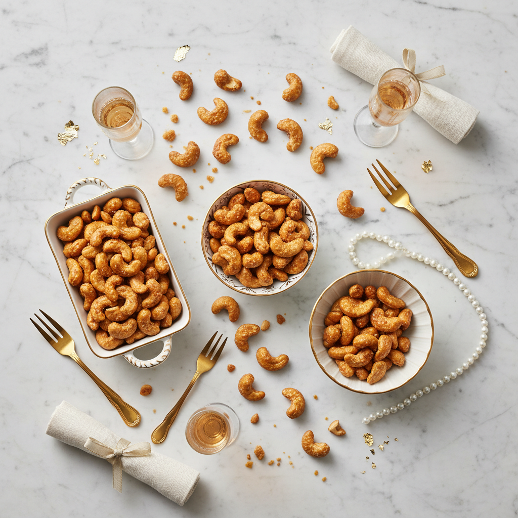 Butter Toffee Cashews Party Setting