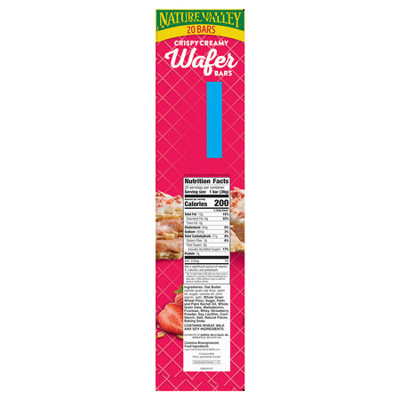 Nature Valley Crispy Creamy Wafer Bars, Strawberry, 1.3 Oz, 20-Count