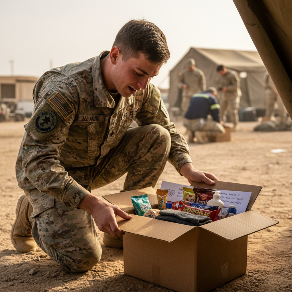 Hero Receiving Care Package