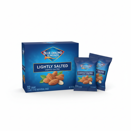 Blue Diamond Almonds Lightly Salted 12-count box 1.5 oz individual bags