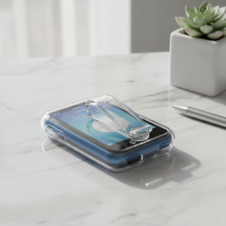 Clear transparent silicone iPod Nano case with belt clip lifestyle photo