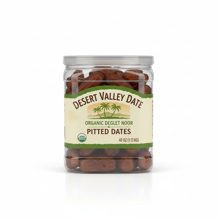 Desert Valley Date Organic Deglet Noor Pitted Dates 40 oz container