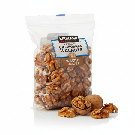 Kirkland Signature walnut halves 3 lbs premium California walnuts in resealable bag