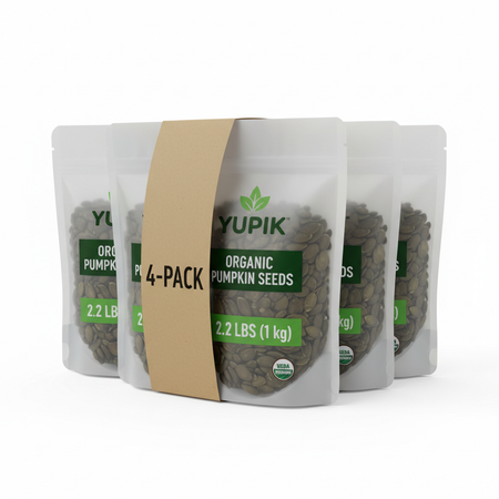 Yupik Organic Pumpkin Seeds 2.2 lbs 4-pack bags USDA Organic pepitas