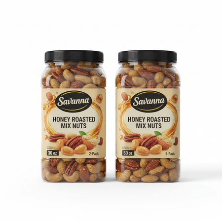 Savanna Honey Roasted Mix Nuts containers 30 oz 2-pack