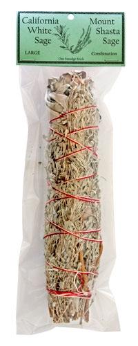 White Sage & Shasta Sage Smudge 9"L (Large) - Gifts Import