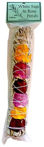 White Sage with Rose Petals Smudge 9
