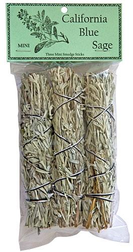 Blue Sage Smudge 4"L (Mini) (Pack of 3) - Gifts Import